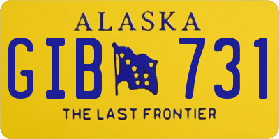 AK license plate GIB731