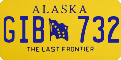 AK license plate GIB732