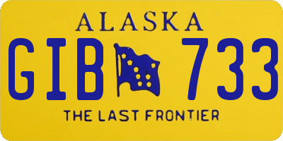 AK license plate GIB733