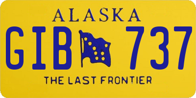 AK license plate GIB737