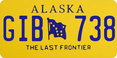 AK license plate GIB738