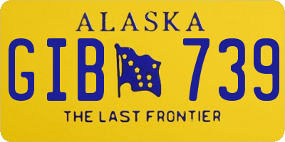 AK license plate GIB739