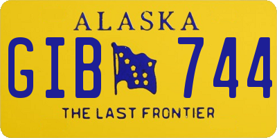 AK license plate GIB744