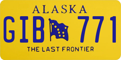 AK license plate GIB771