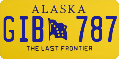 AK license plate GIB787