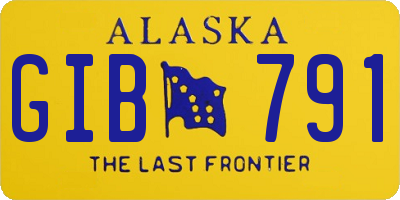 AK license plate GIB791