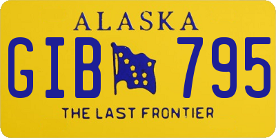 AK license plate GIB795
