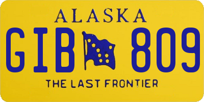 AK license plate GIB809