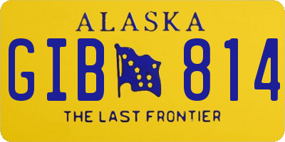 AK license plate GIB814