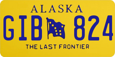 AK license plate GIB824
