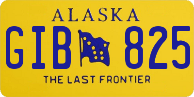 AK license plate GIB825
