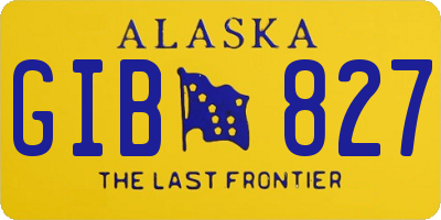 AK license plate GIB827
