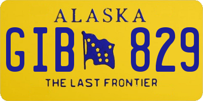 AK license plate GIB829