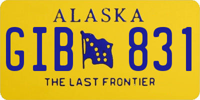 AK license plate GIB831