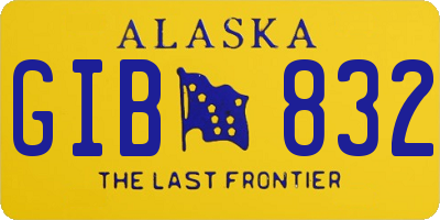 AK license plate GIB832