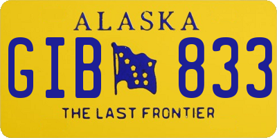 AK license plate GIB833