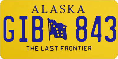 AK license plate GIB843