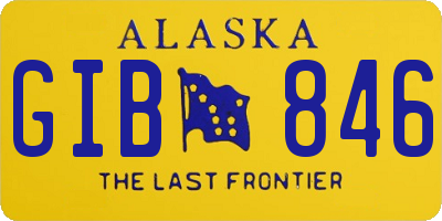 AK license plate GIB846