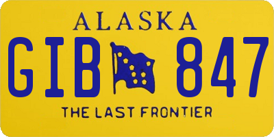AK license plate GIB847