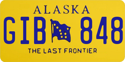 AK license plate GIB848