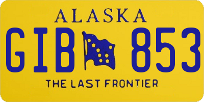 AK license plate GIB853