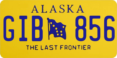AK license plate GIB856