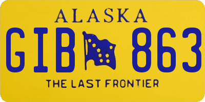 AK license plate GIB863