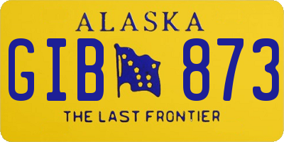 AK license plate GIB873