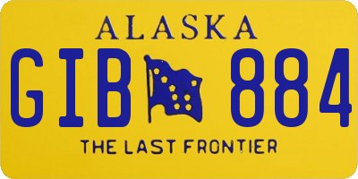 AK license plate GIB884
