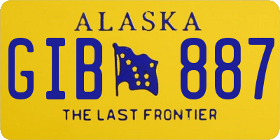 AK license plate GIB887