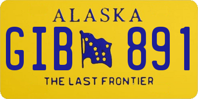 AK license plate GIB891