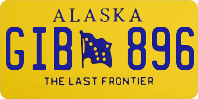 AK license plate GIB896