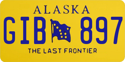 AK license plate GIB897