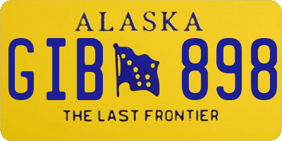 AK license plate GIB898