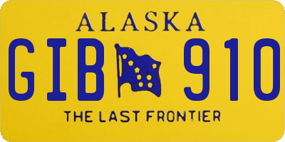 AK license plate GIB910