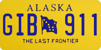 AK license plate GIB911