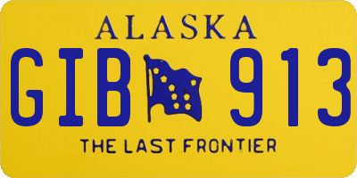 AK license plate GIB913