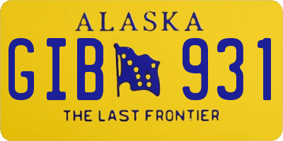 AK license plate GIB931