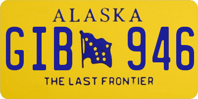 AK license plate GIB946