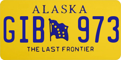 AK license plate GIB973