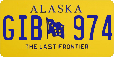 AK license plate GIB974