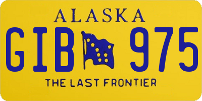 AK license plate GIB975