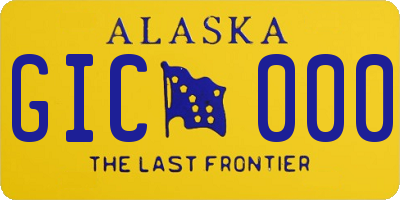 AK license plate GIC000