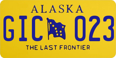 AK license plate GIC023