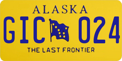 AK license plate GIC024