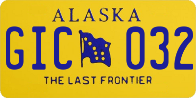 AK license plate GIC032