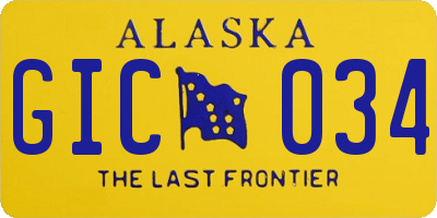 AK license plate GIC034