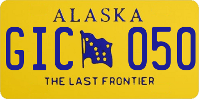 AK license plate GIC050