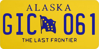 AK license plate GIC061