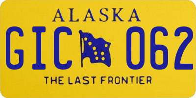 AK license plate GIC062